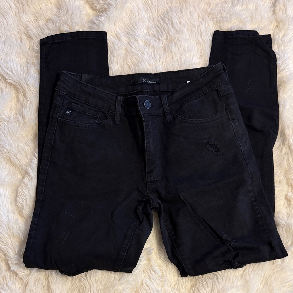 Rancan Distressed Women's Black Skinny Jeans